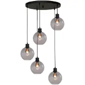 Masterlight Lampe suspendue Vide Lazise 5x Ø 20cm noir