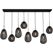 Masterlight Lampe suspendue Lava 8x verre à fumée