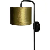 Masterlight Applique noire Venus avec abat-jour vert olive