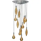 Masterlight Grande lampe suspendue Aton 12 lumières