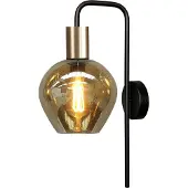 Masterlight Applique noire Bounty avec raccord en or
