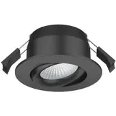 Lyora Spot encastrable à LED Tevo noir - 3000K