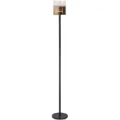 Highlight Lampadaire Salerno noir avec verre doré