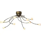Masterlight LED plafonnier Molto 2 LED 10 lumières 30x65cm bronze brun