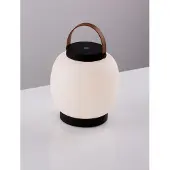 Nova Luce Lampe de table rechargeable Jigra anthracite avec blanc