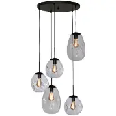 Masterlight Lampe suspendue Vide Lava 5x verre transparent