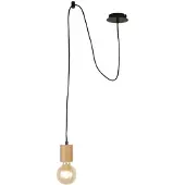 Searchlight Suspension, acier, hauteur réglable, noir, D 12 cm