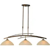 Masterlight Lampe suspendue salle à manger Bolzano Brun bronze à 3 lumières