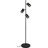 Artdelight Lampadaire Megano noir 3 lumières