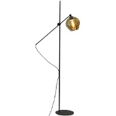 Masterlight Lampadaire orientable Quinto Smoke avec verre fumé