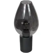 Mexlite Lampe de table - noir - Bloeba - verre métal - Ø 23cm - E27 - 4377ZW -