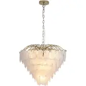 Searchlight Applique murale Feather Or avec verre blanc