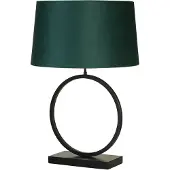 Searchlight Lampe de table Elegant Noir avec capuche émeraude