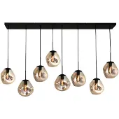 Masterlight Lampe suspendue Lava 8x verre doré Ø 24cm