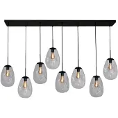 Masterlight Lampe suspendue Lava 8x verre transparent Ø 22,5 cm