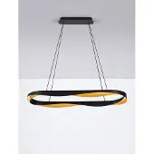 Lyora Suspension Radon Ø 100cm noir avec or