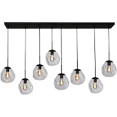 Masterlight Lampe suspendue Lava 8x verre transparent Ø 24cm