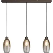 Masterlight Lampe suspendue en verre Olive 3x Ø 15cm - cacao