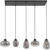 Steinhauer Lampe à suspension en verre fumé Reflexion