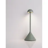 Nova Luce Lampe de table Dalt vert olive rechargeable avec USB