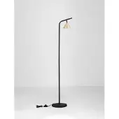 Lyora Lampadaire Conico noir avec or
