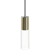 Lyora Lampe suspendue avec verre Cylinder or