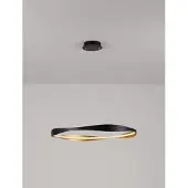 Nova Luce Suspension design Dobi Ø 80cm noir avec or