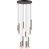 Masterlight Suspension LED Fabro 12-lights - cuivre ancien