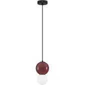 Lyora Suspension Noesis Ø 15cm bordeaux rouge avec blanc