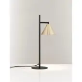 Lyora Lampe de table Conico noir avec or