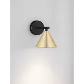 Lyora Applique murale Conico Single noir avec or