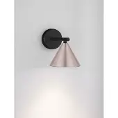 Lyora Applique murale Conico Single noir avec brun café
