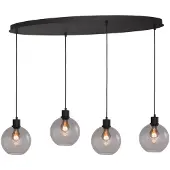 Masterlight Lampe suspendue ovale Lazise Oval 4x Ø 20cm doré