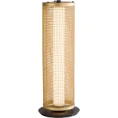 Searchlight Lampe de table Thread Noir avec maille dorée