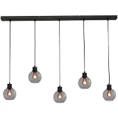 Masterlight Lampe suspendue Lazise 5x Ø 15cm noir
