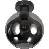 Mexlite Steinhauer - plafonnier - Bloeba - noir - verre métal - Ø 20cm - E27 - 4374ZW