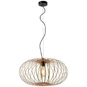 JUST LIGHT Lampe à suspendre, bois naturel, H 120 cm
