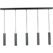 Masterlight Lampe suspendue pour table à manger Run Cylindres en bronze à 5 lumières