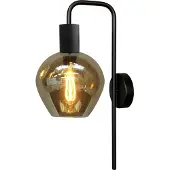 Masterlight Applique noire Bounty avec du verre