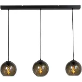 Masterlight Lampe suspendue noire Baloton 3x E27