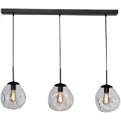 Masterlight Lampe à suspension en verre Lava 3x verre transparent Ø 24cm