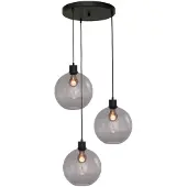 Masterlight Lampe suspendue Vide Lazise 3x Ø 25cm noir