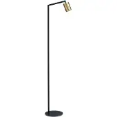 Masterlight Lampadaire noir Bounce avec une tache dorée