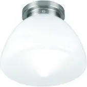 Highlight Plafonnier en nickel Glasgow avec verre blanc Ø 30cm