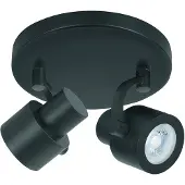 Highlight Moquerie Alto Noir 2 lumières rond