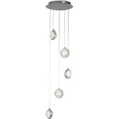 Searchlight Lampe suspendue Quartz loft 5 lumières chrome