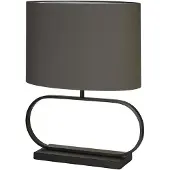Searchlight Lampe de table Sleek Noir avec capuche grise