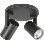 Highlight Spot monté en surface Halo Spot Noir 2 lumières rond