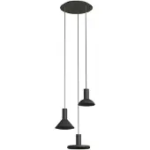 Lyora Lampe suspendue 3 lumières Hermanos noir