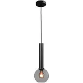 Masterlight Lampe suspendue Ø 15cm Bella 2 Noir avec verre fumé